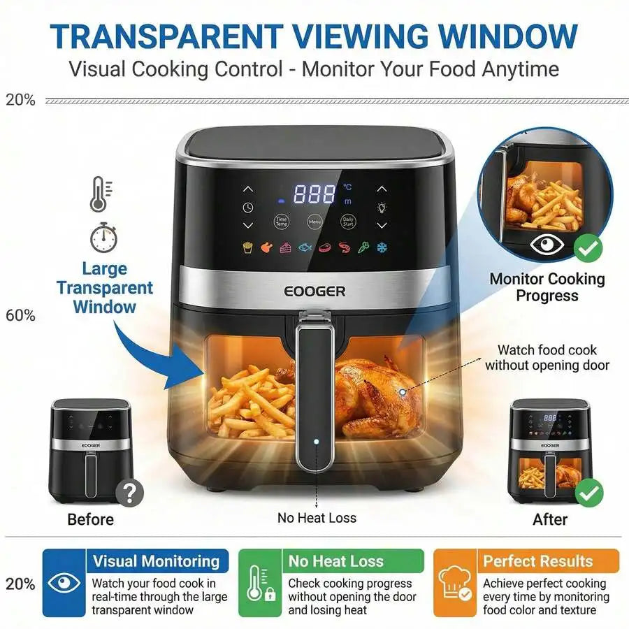XMSJ 8-In-1 Air Fryer For Crispy Leftovers And Quick Meals