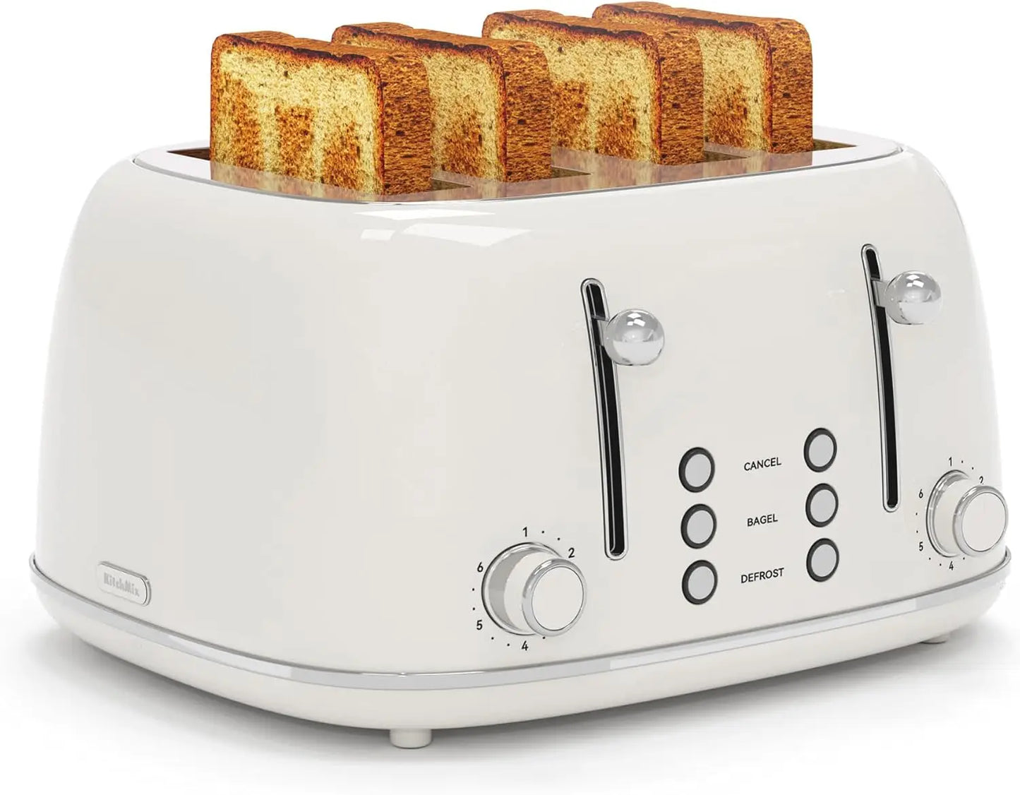 XMSJ 4 Slice Toaster Stainless Steel With 6 Shade Settings