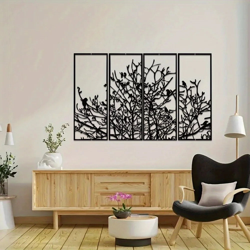 Tree Of Life Metal Wall Decor Mid Century Home Accent