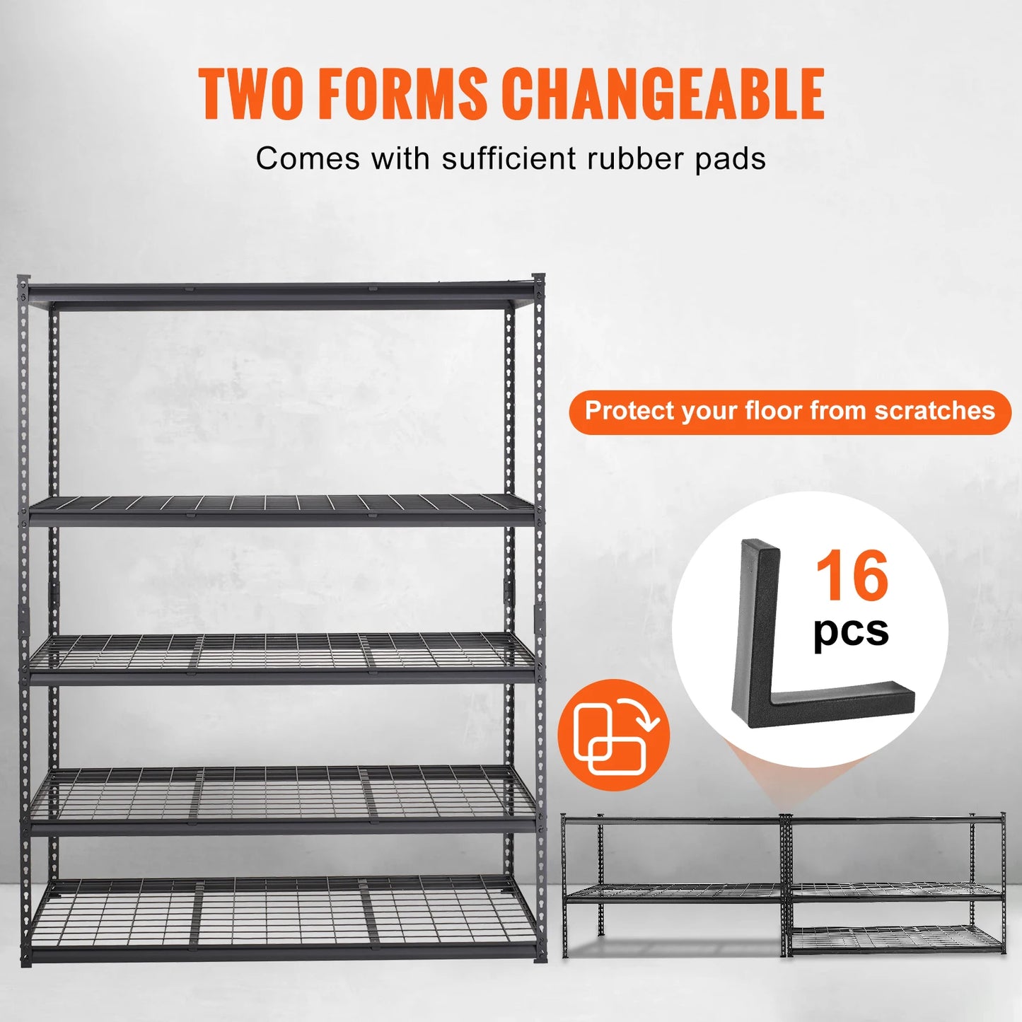 SucceBuy Five Tier Heavy Duty Garage Storage Shelving Unit