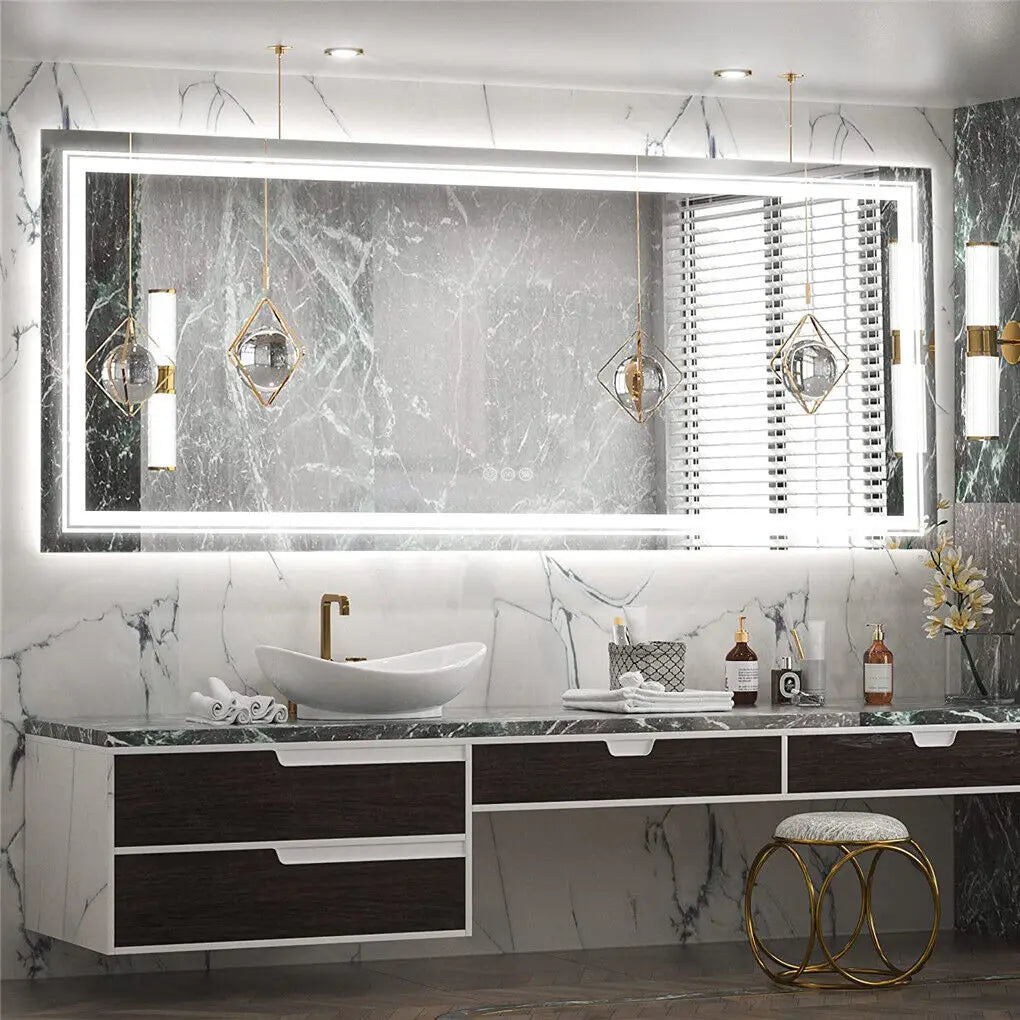 LUVODI Illuminated Bathroom Mirror With Dimmable Three Temperature Lights