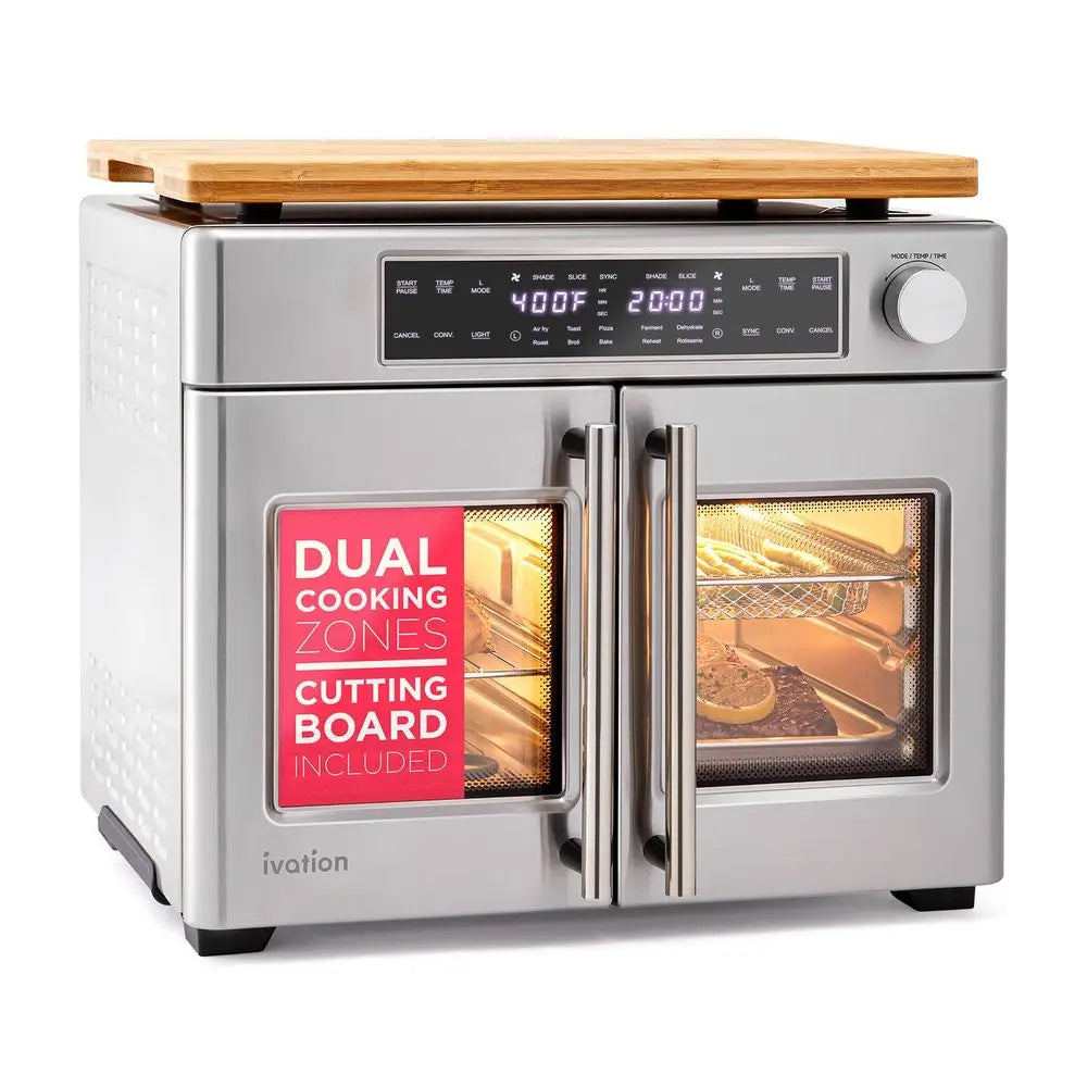 YTYIN Dual Zone Air Fryer Oven French Door Rotisserie Toaster