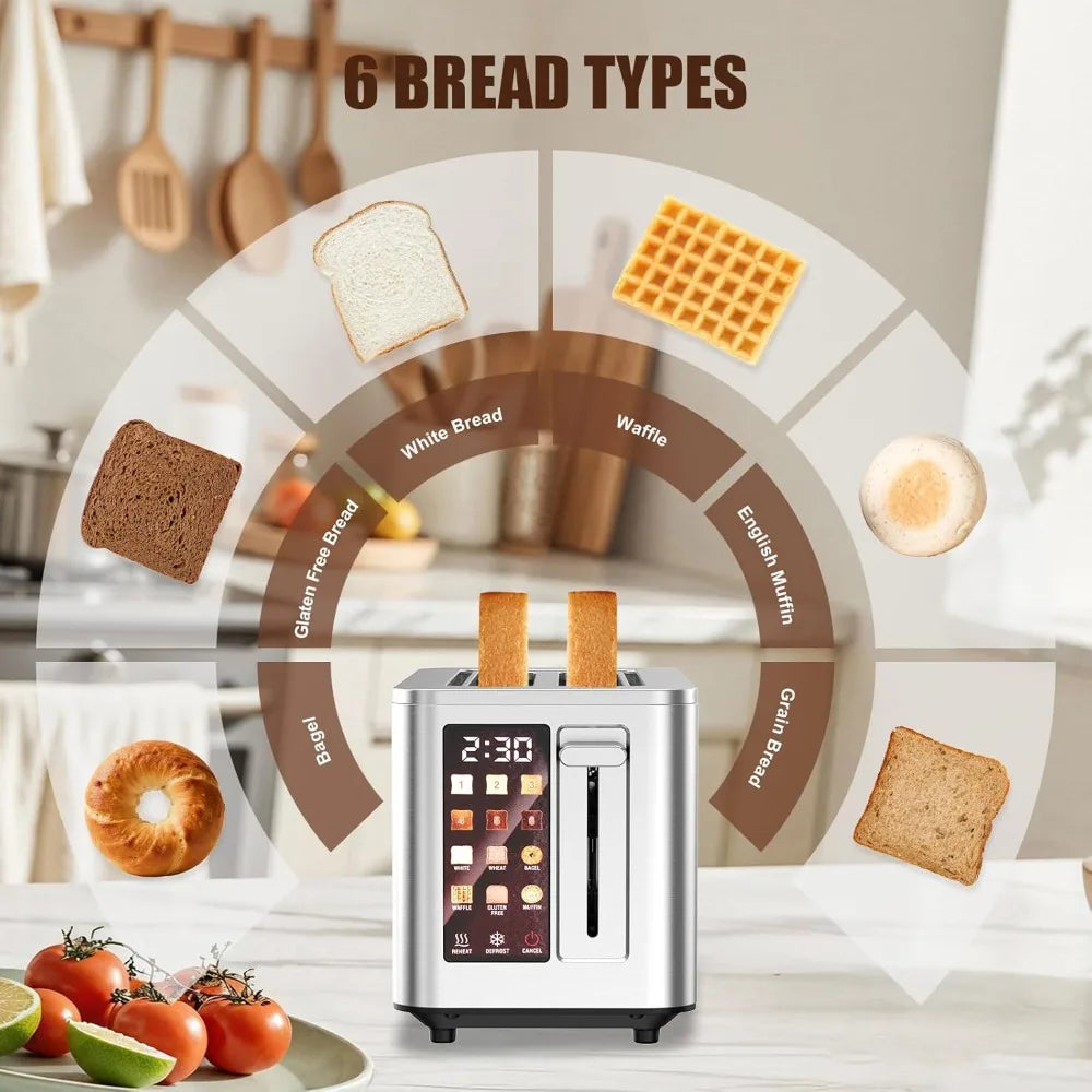 XMSJ 4 Slice Touch Screen Toaster With LCD Display