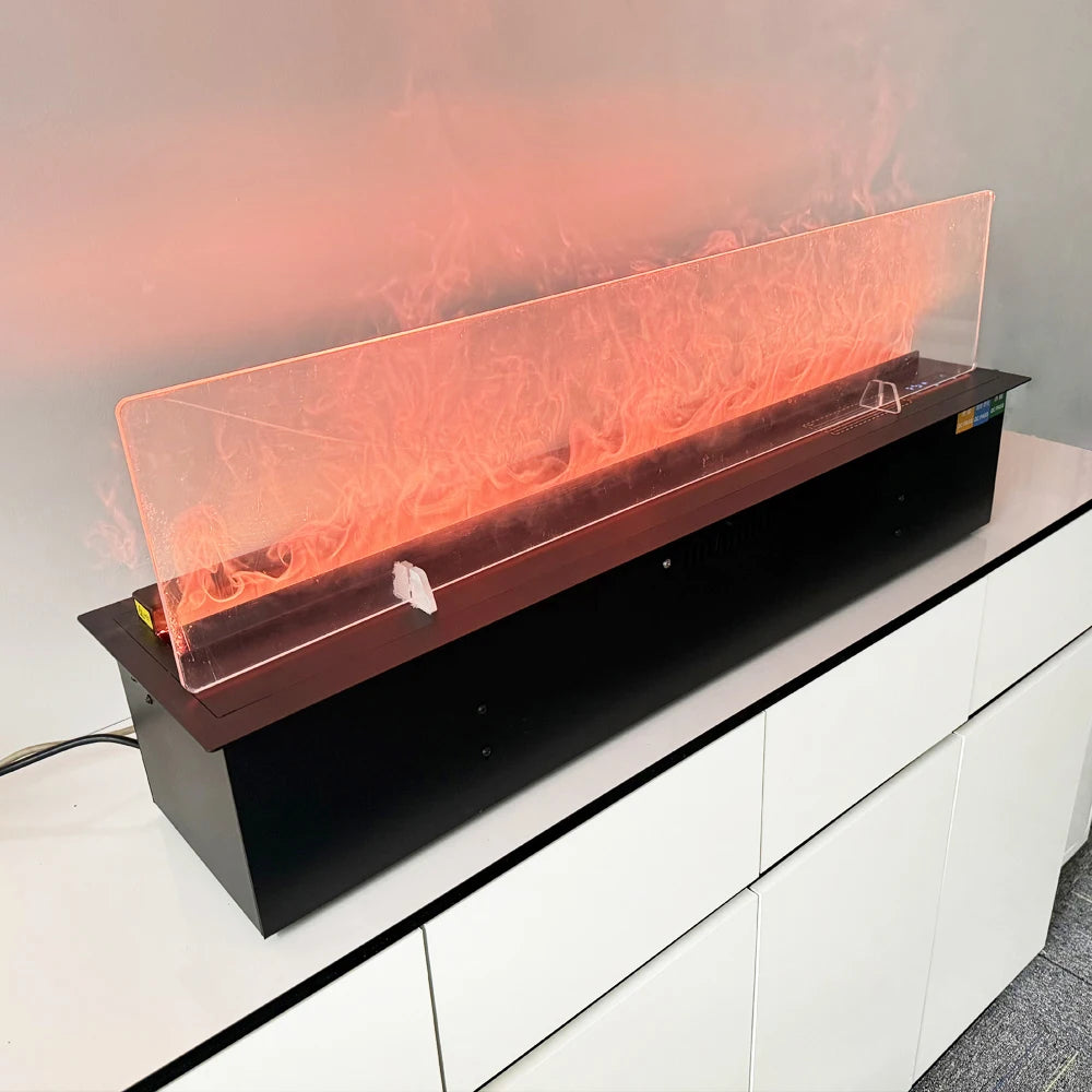 AFLYEVER 3D LED Water Vapor Electric Fireplace With Remote Control