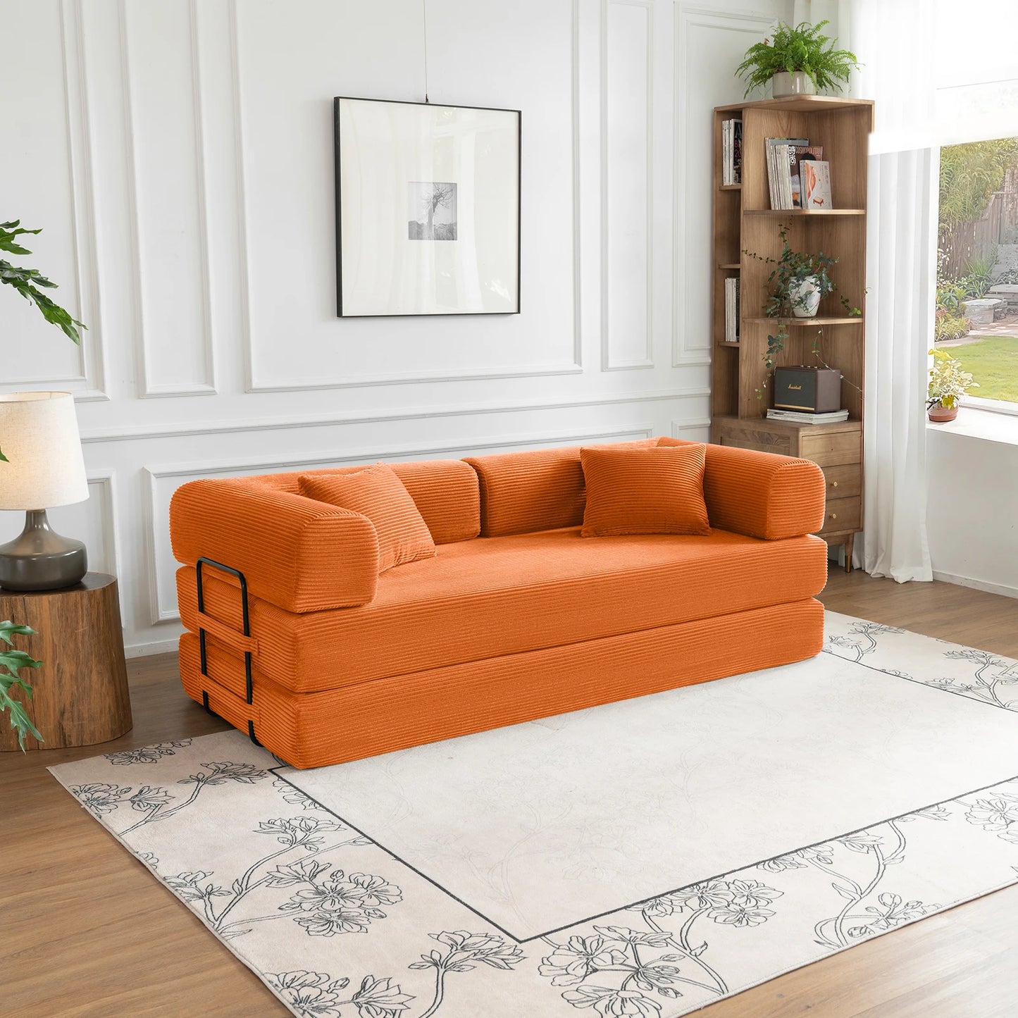 Tholasis Convertible Sofa Bed Fixed Frame For Small Spaces
