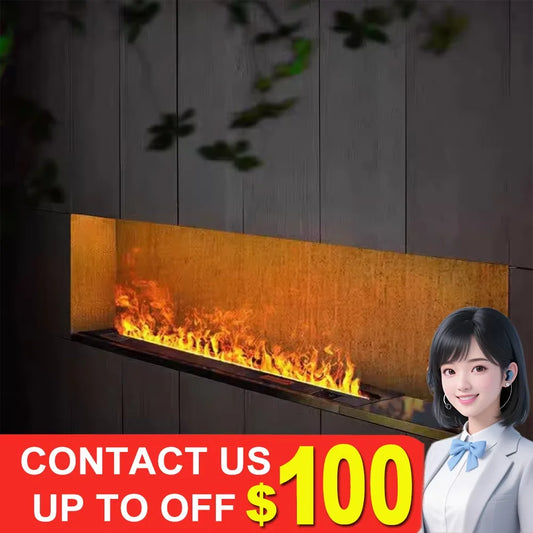 AFLYEVER 3D Flame Projection Fireplace With Fog And RGB Lighting