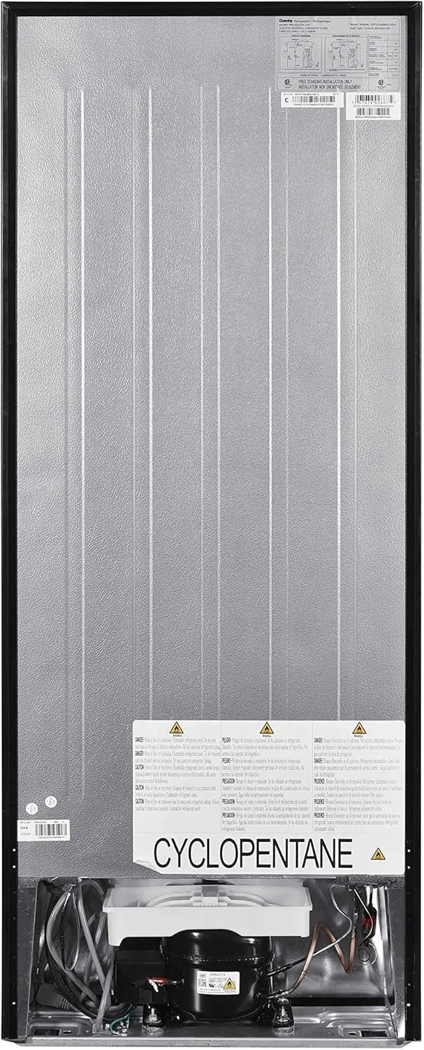 XMSJ Compact Stainless Steel Mini Fridge for Small Kitchens