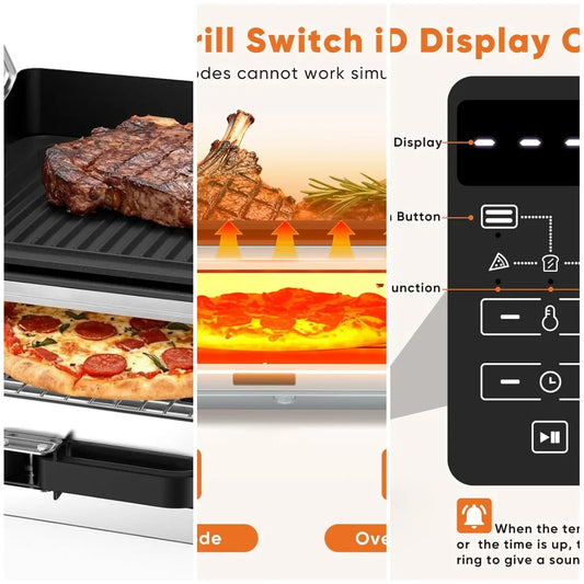XMSJ Electric Indoor Grill Smokeless Griddle With Lid for Kitchen