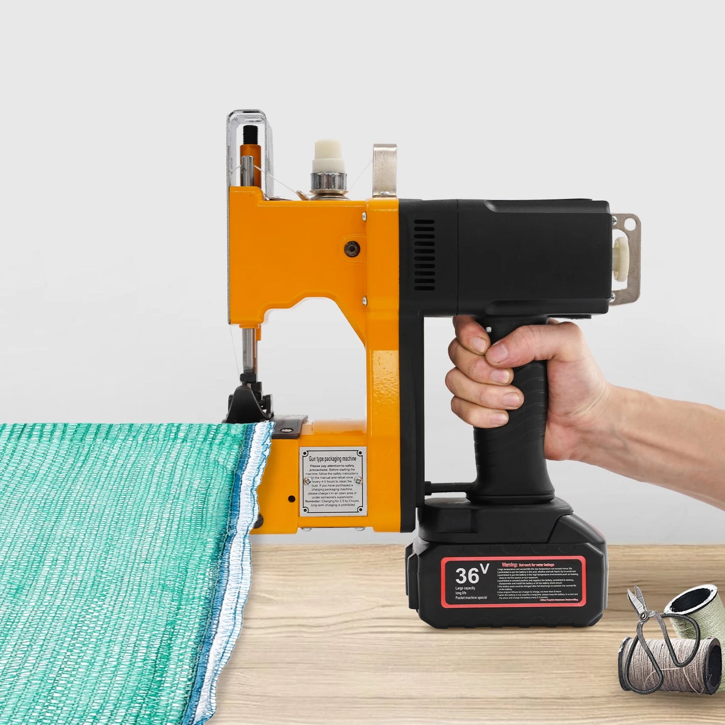 36V Cordless Bag Sewing Machine 210W Portable Sack Sealer