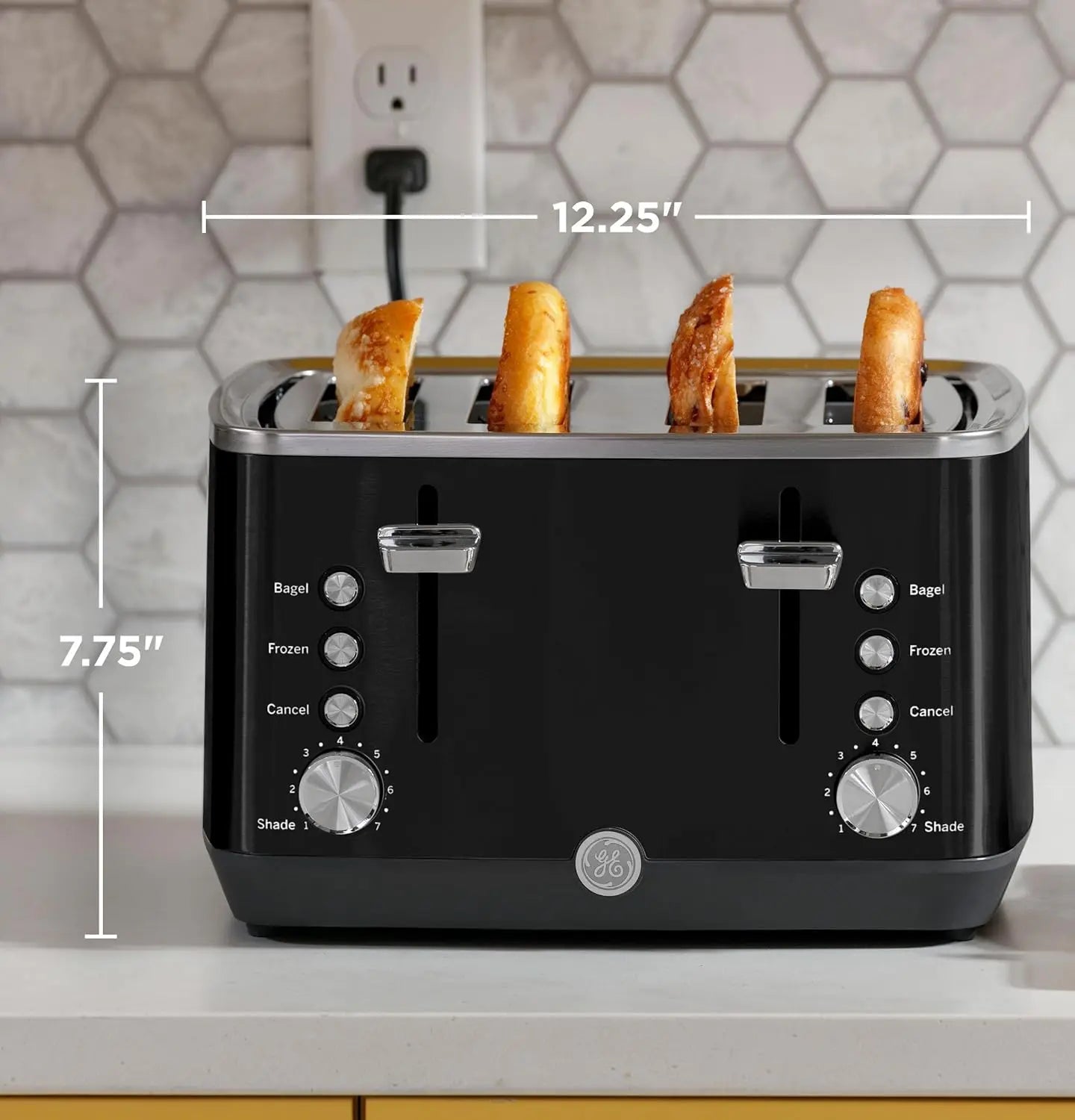 XMSJ 4 Slice Toaster With Extra Wide Slots For Bagels