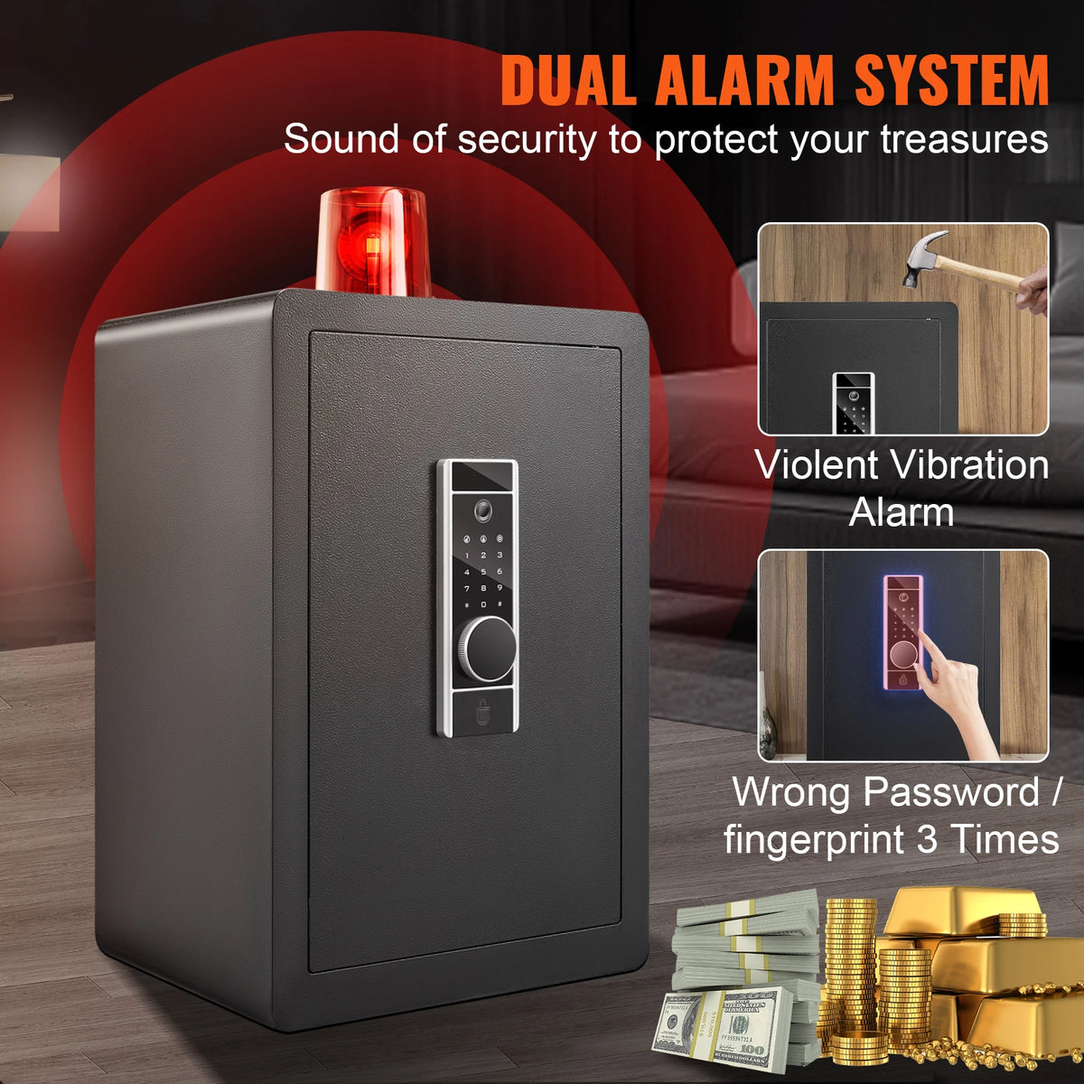 Digital Fingerprint Electric Security Safe For Cash Jewelry