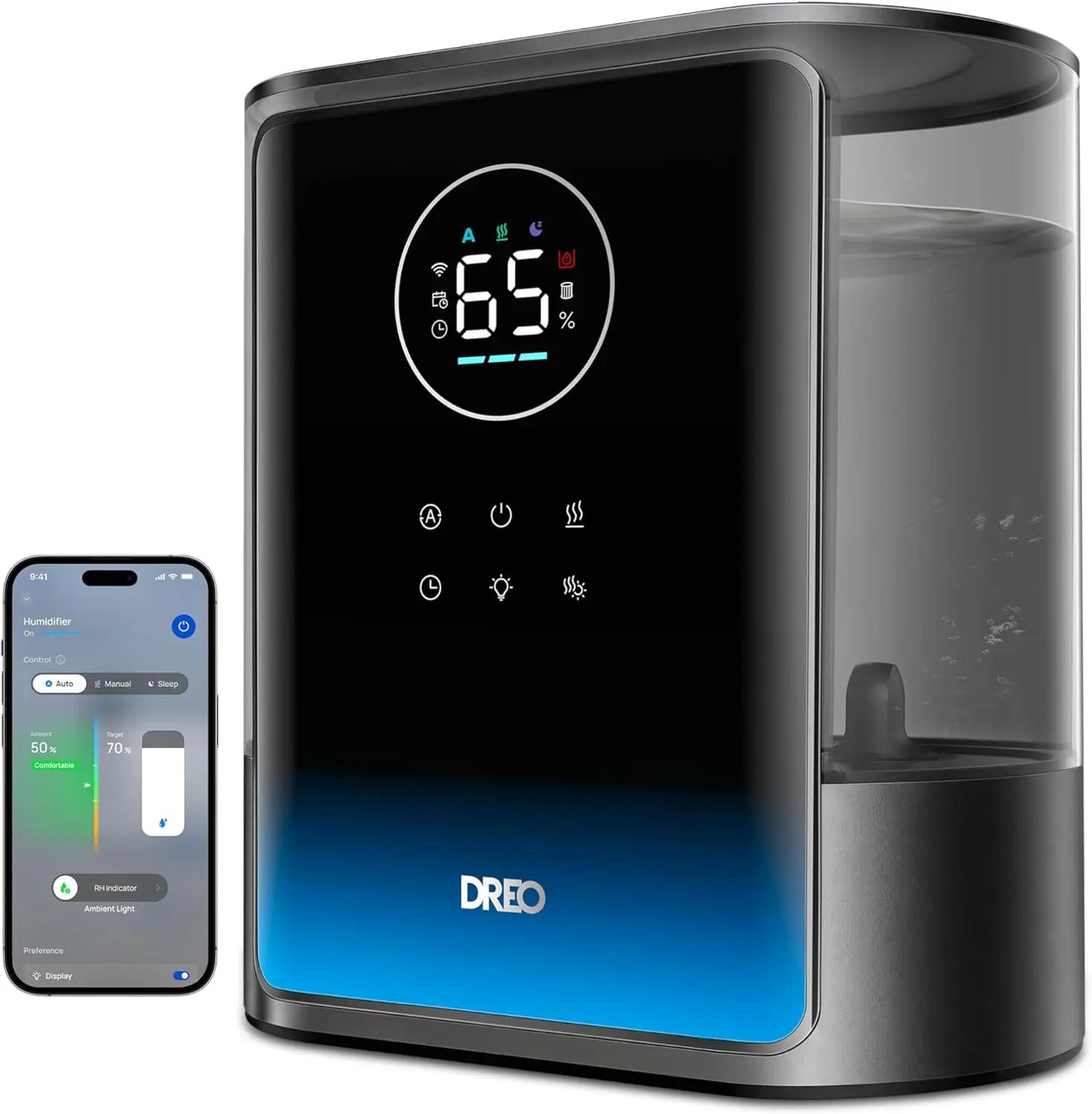 XMSJ 8 Liter Smart Humidifier For Large Rooms With Warm And Cool Mist