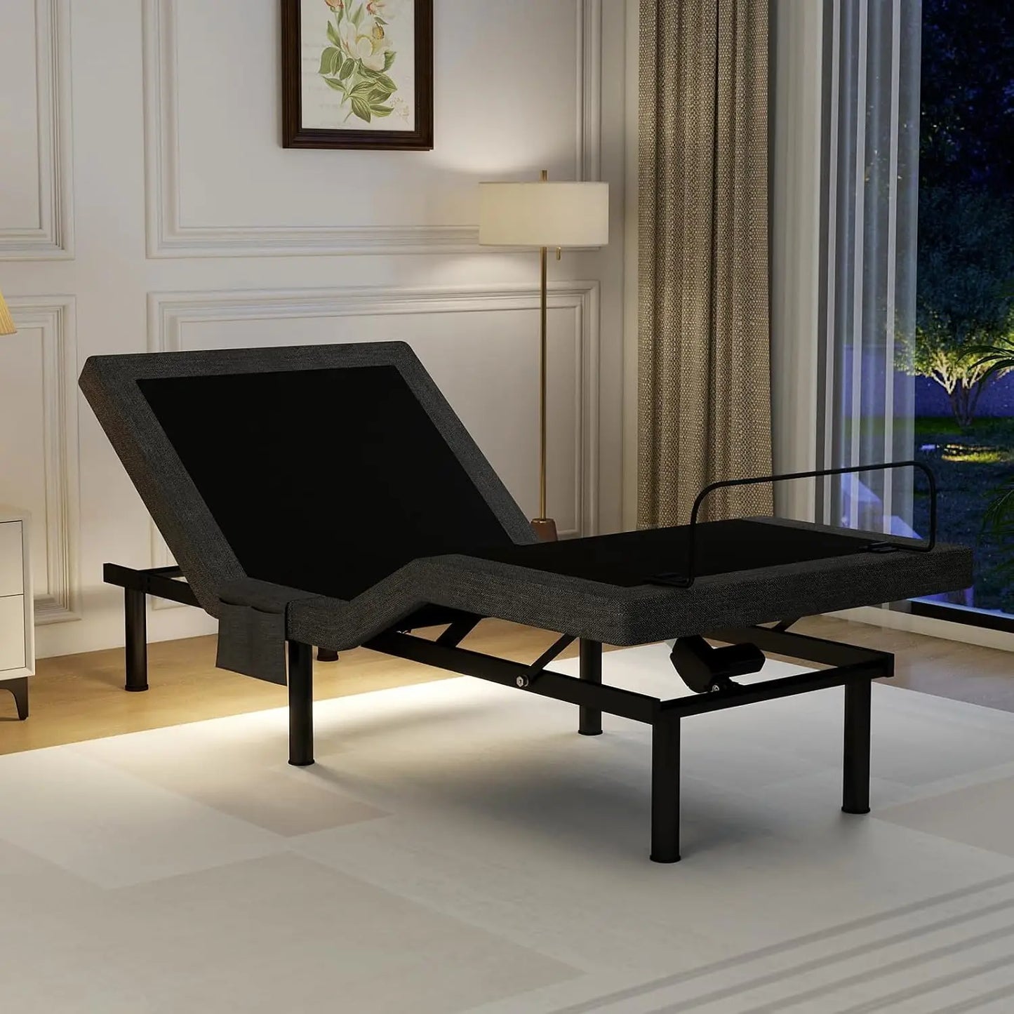 Adjustable Bed Frame With Gel Memory Foam Mattress