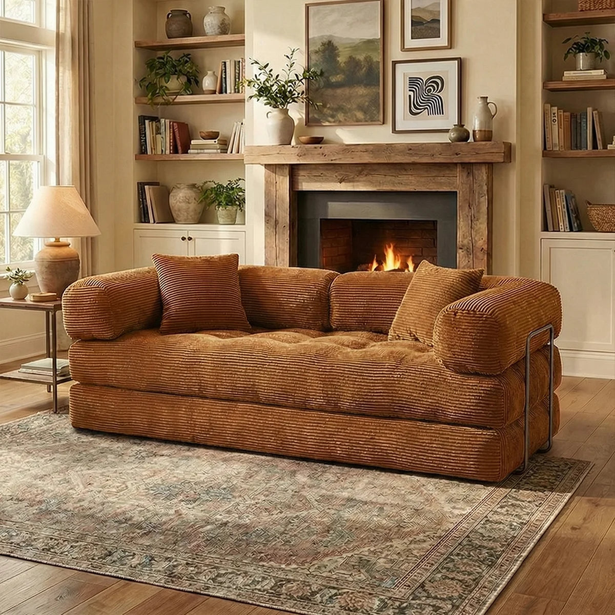 YQzyphyna Futon Sofa Bed Four In One Convertible Couch