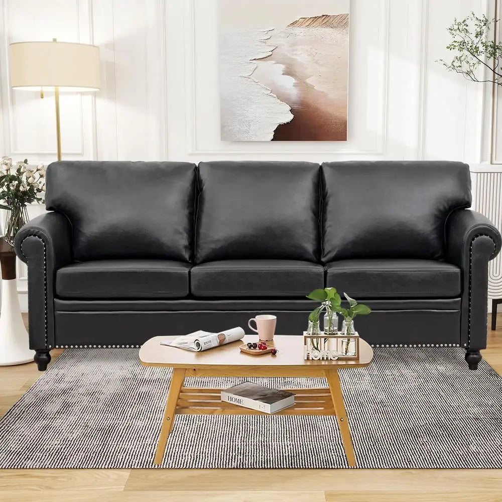 Waiting Room Loveseat With Arms For Office Lobby Black Vinyl
