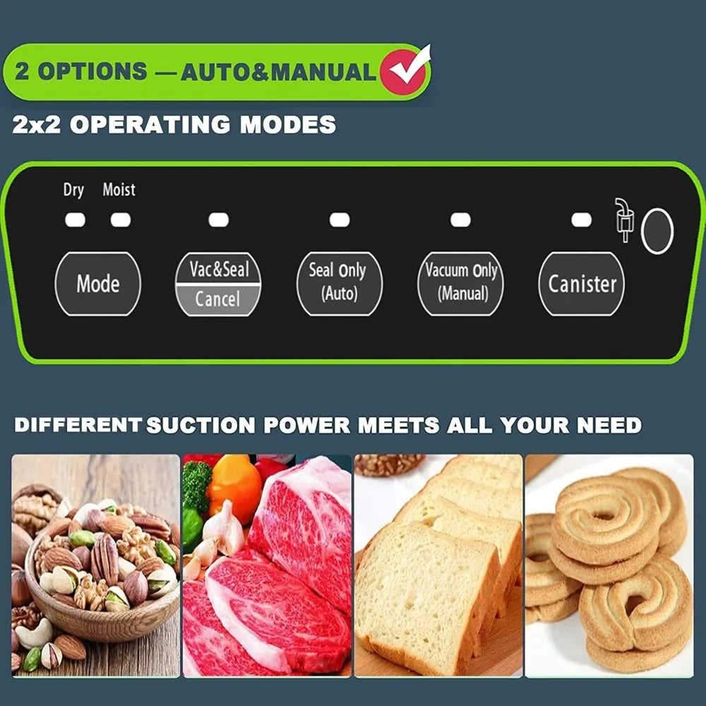 XMSJ Precision Vacuum Sealer Built in Cutter and Storage