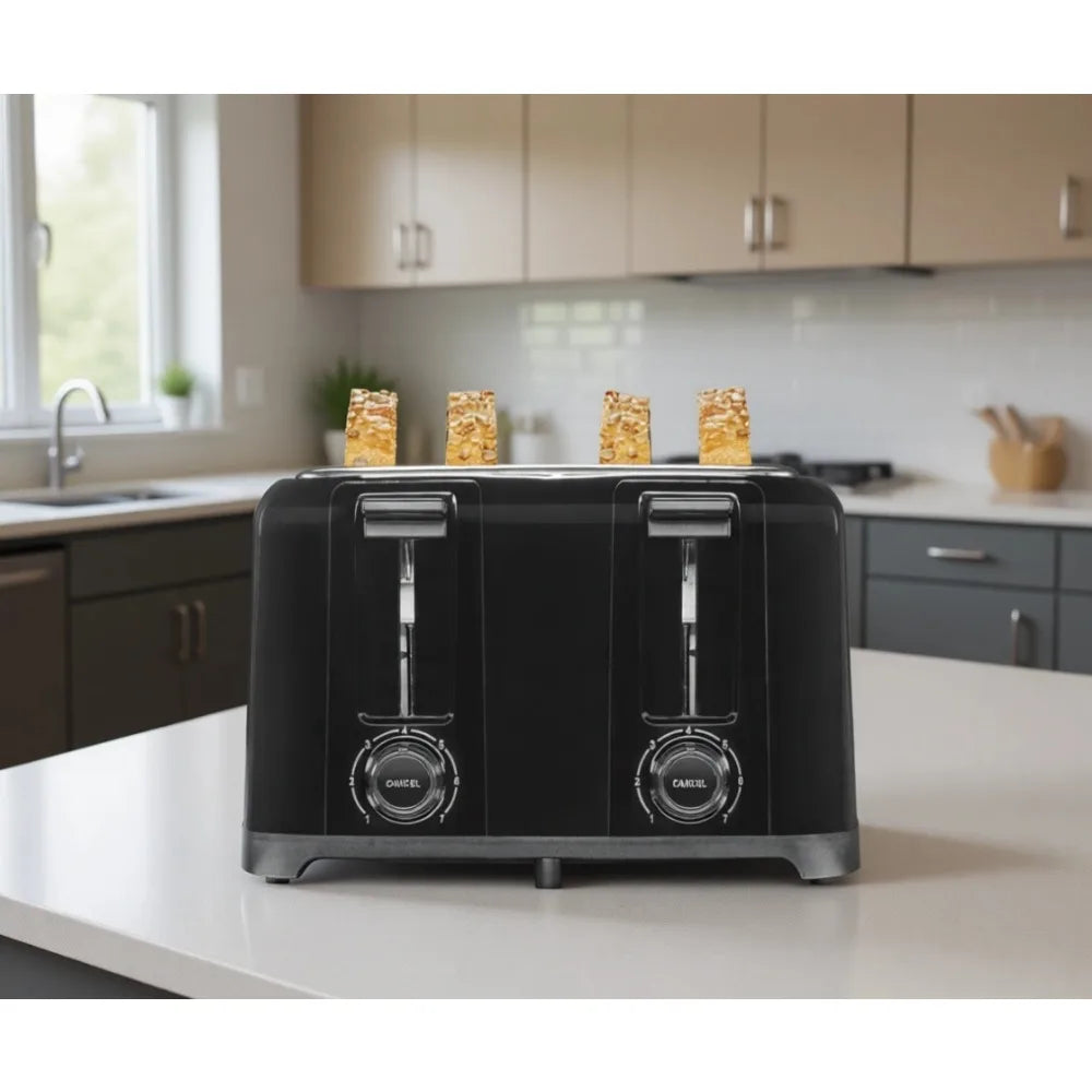 Four Slice Toaster With Extra Wide Slots Bagel Shade Selector