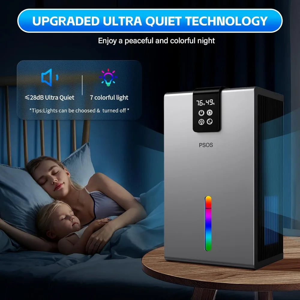 XMSJ Dehumidifier Quiet Operation With Auto Shutoff And Sleep Mode