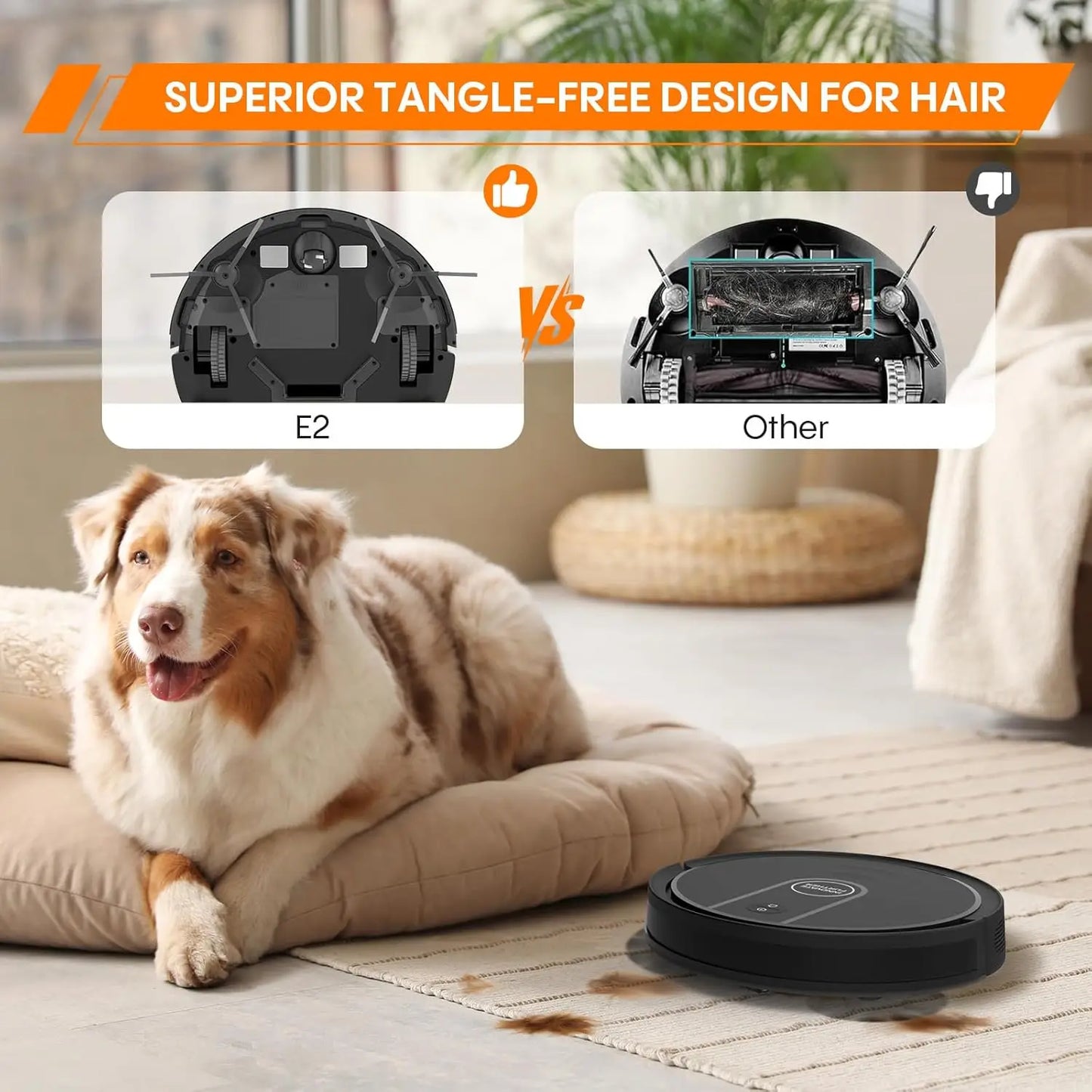 XMSJ Robot Vacuum And Mop Combo 3 In 1 5000Pa Suction Smart Navigation