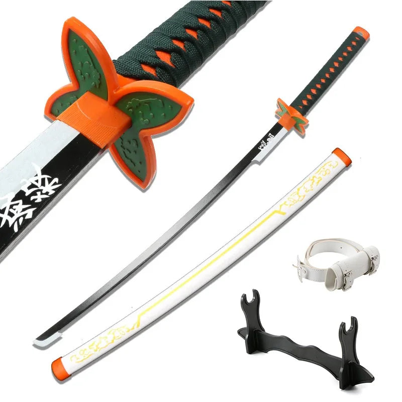 Anime Katana Cosplay Bamboo Wooden Toy Sword Tanjiro Zenitsu Kyoujurou