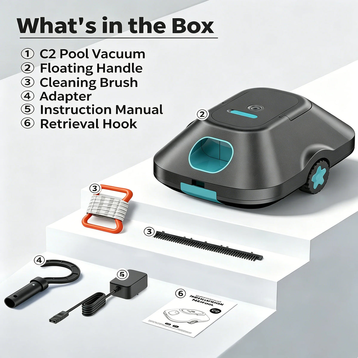Vastorm Automatic Robotic Pool Cleaner With Smart Navigation