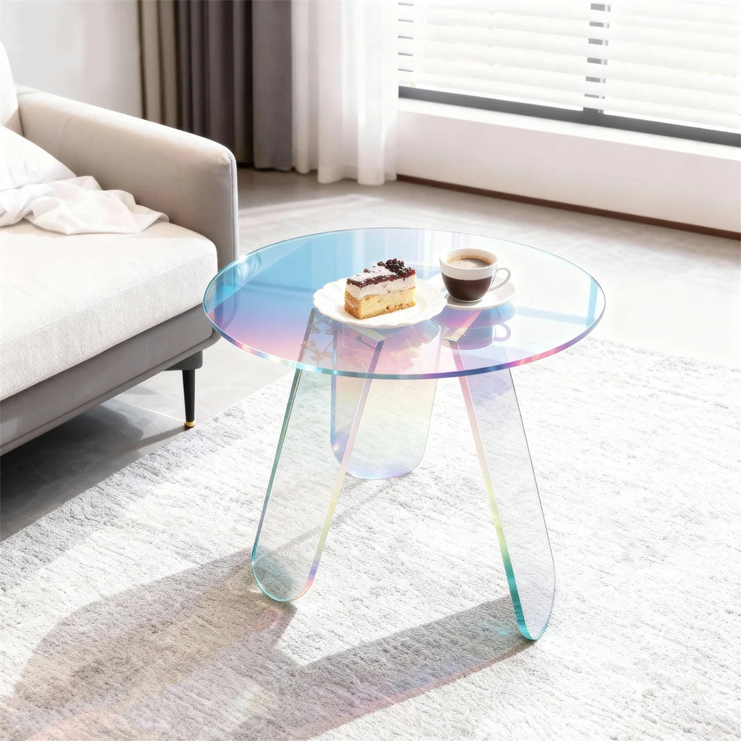 ARTLOGE Clear Acrylic Coffee Table Modern Minimalist Living Room