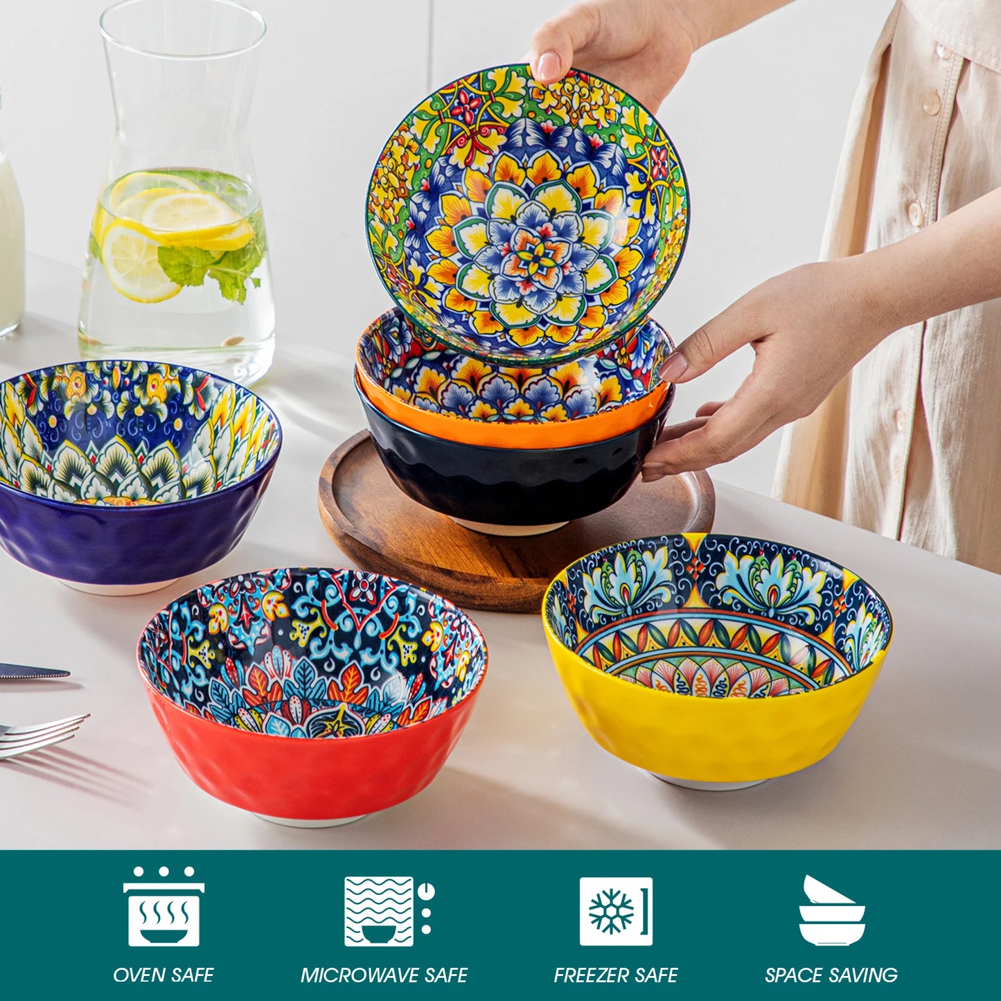 Malacasa Premium Ceramic Oven Dishwasher Safe Soup Bowls