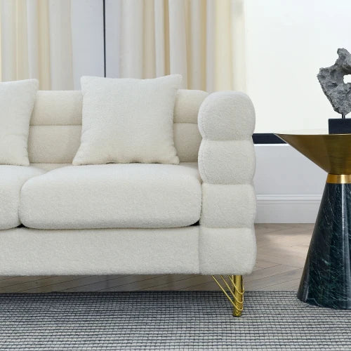 Soft Fabric Sectional Sofa With Deep Seating Comfort Living Room