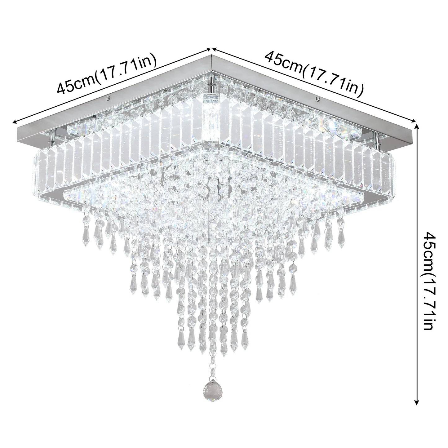 Vetrulus Modern K9 Crystal Led Ring Ceiling Chandelier