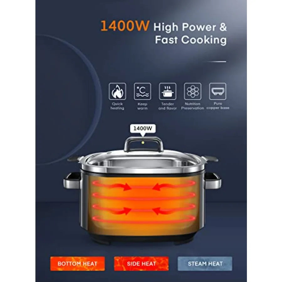 Programmable Multi Cooker Slow Cooking, Rice, Yogurt, Steam And Saute