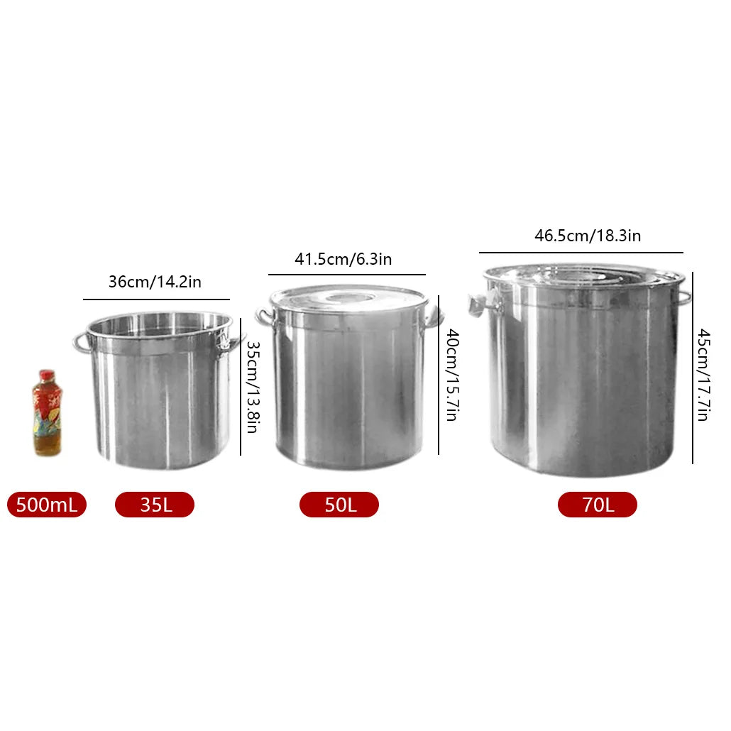 Stainless Steel Stockpot With Airtight Lid Hanging Design For Multi Fuel Use