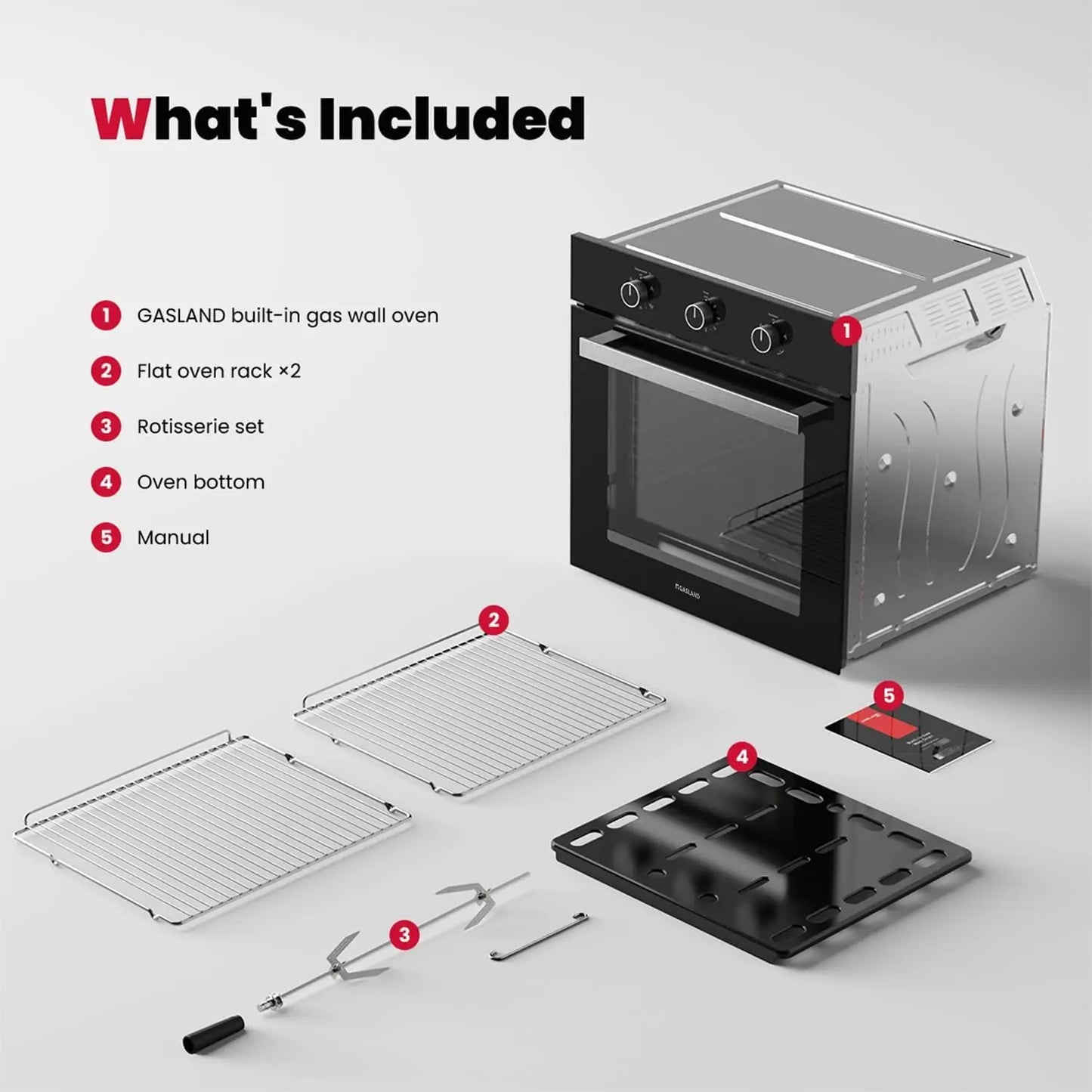 XMSJ Natural Gas Wall Oven With Rotisserie And Convection
