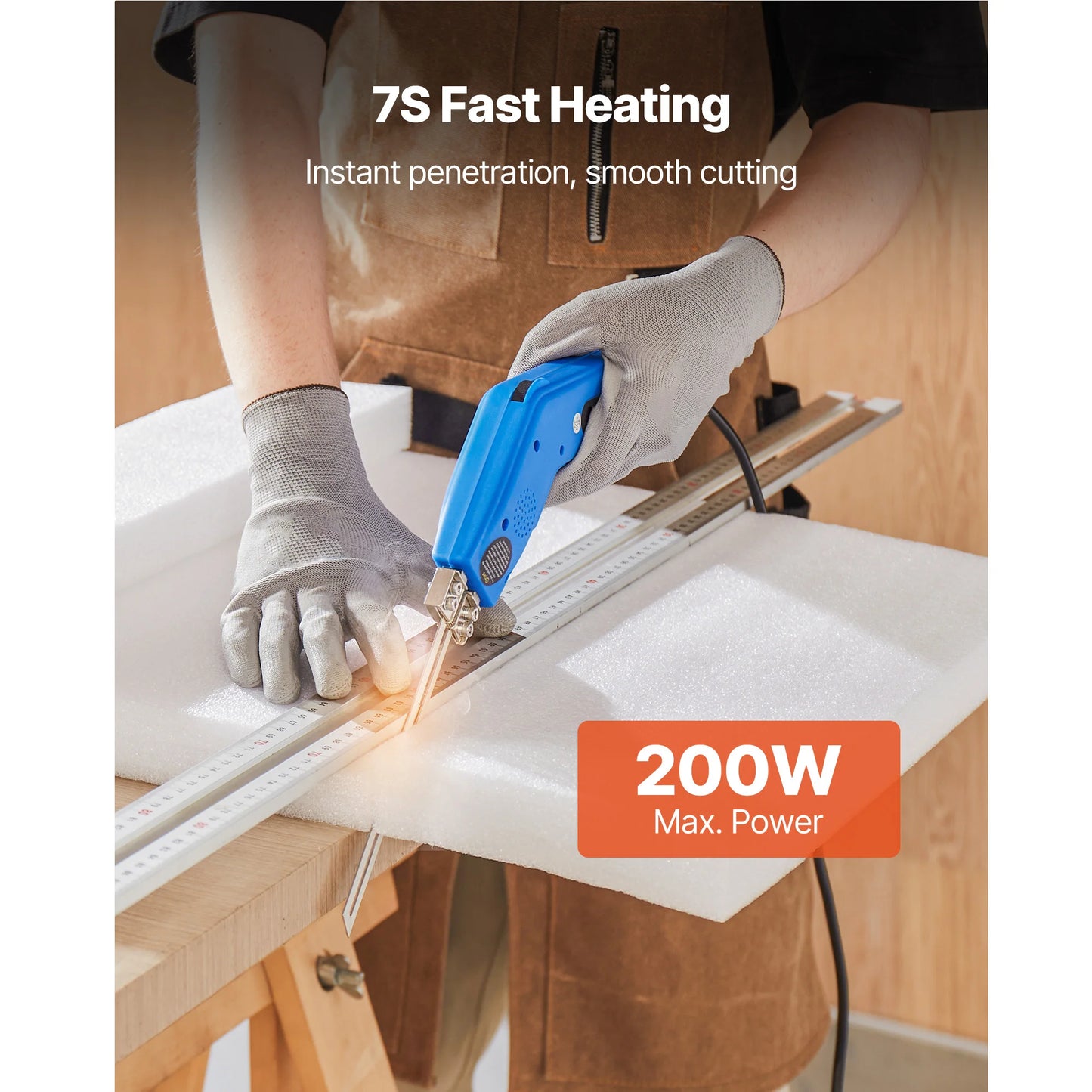 SucceBuy 200W Knife Foam Cutter With 6 and 8 Blades
