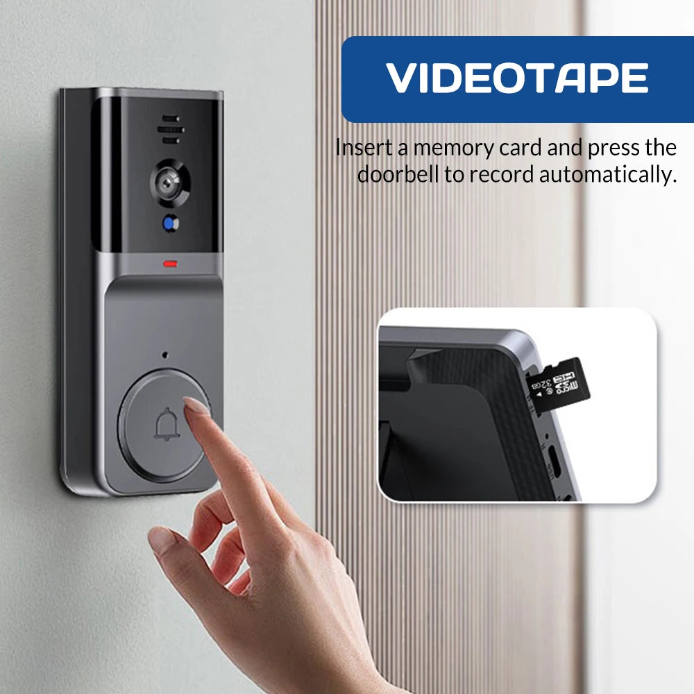 Wireless Video Doorbell Intercom With Two-Way Audio and Night Vision