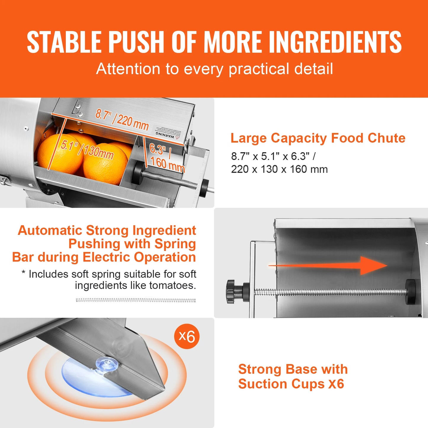 VEVOR Electric Vegetable Slicer With Adjustable Thickness Convertible To Manual