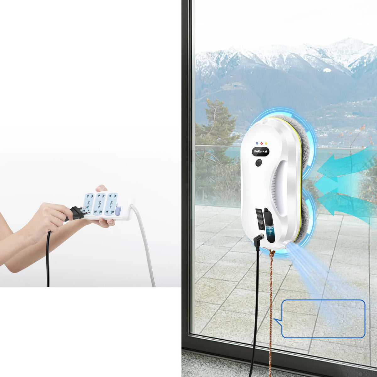 PuRuikai Automatic Window Cleaning Robot With Spray And Remote Control