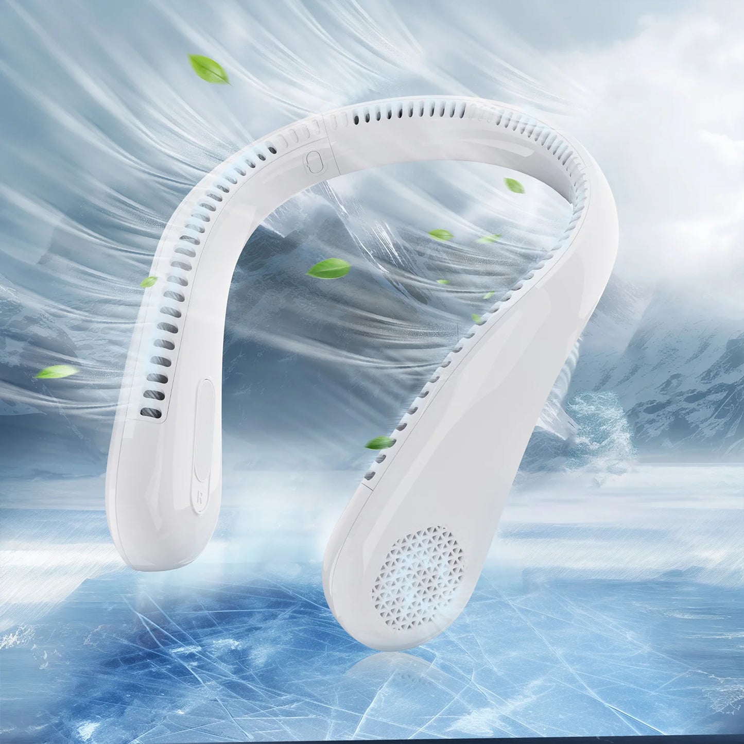 Rechargeable USB Neck Fan With 4 Speeds Bladeless Hands Free