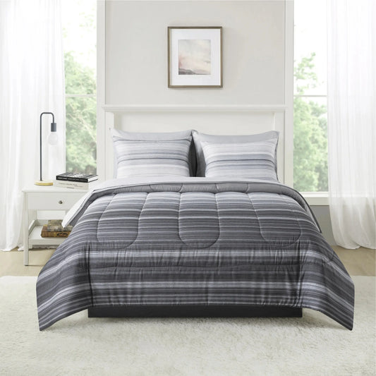 7-Piece Reversible Bed In A Bag Comforter Set With Sheets