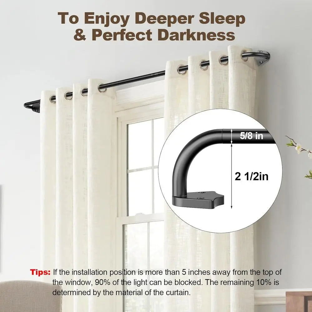 Durable Stainless Steel Curtain Rod For Modern Home Decor