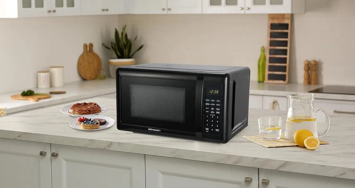 XMSJ Compact Countertop Microwave Oven With LED Display And Touch Control