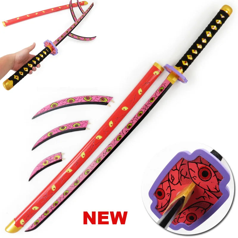 Anime Katana Cosplay Bamboo Wooden Toy Sword Tanjiro Zenitsu Kyoujurou