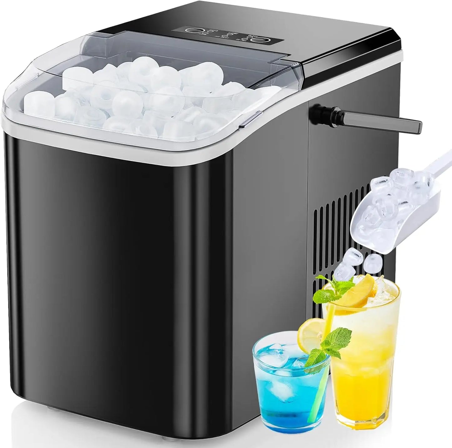 Portable Countertop Ice Maker Self Cleaning Quiet Home Kitchen RV