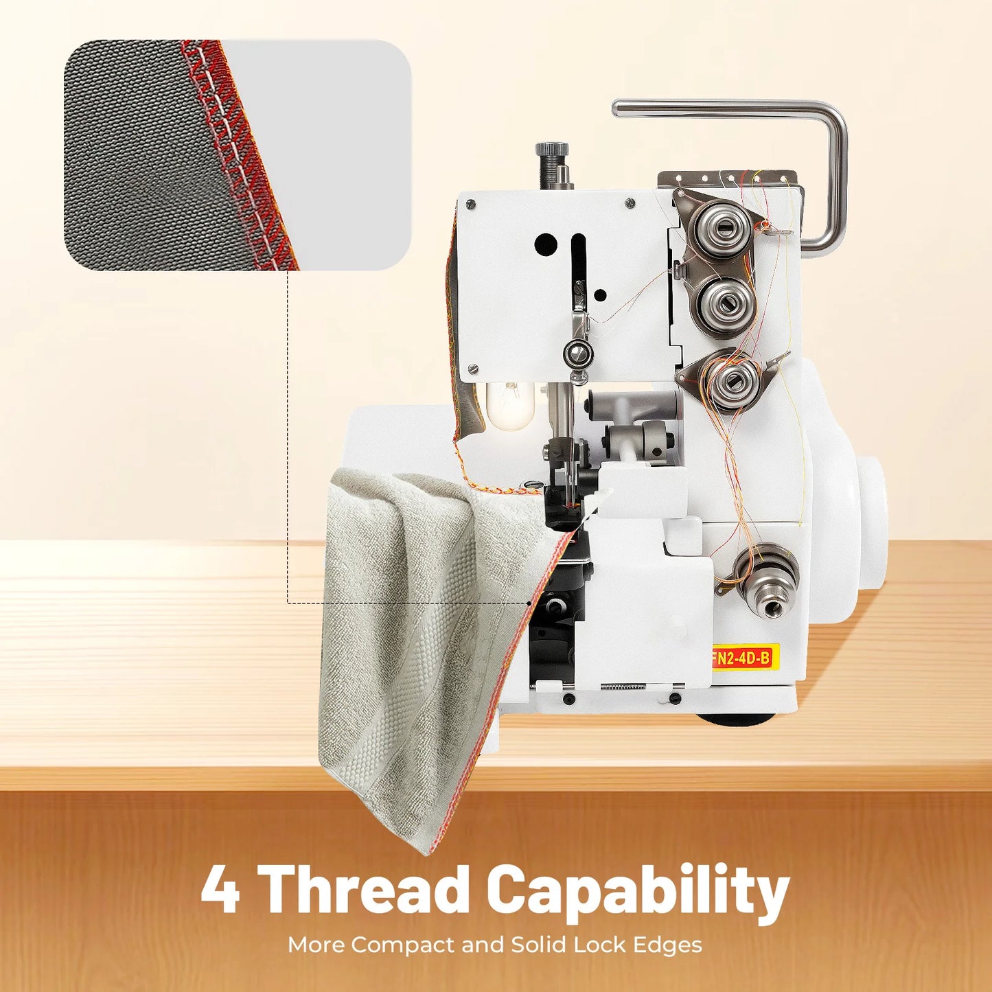 Four Thread Overlocking Sewing Machine For Cotton Silk Denim Fabrics