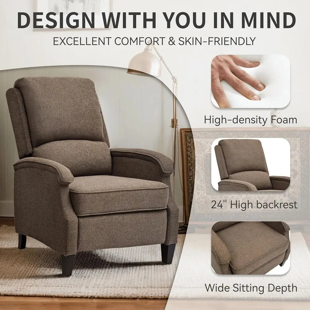 Recliner Chair With Adjustable Lumbar Support Home Theater Seating