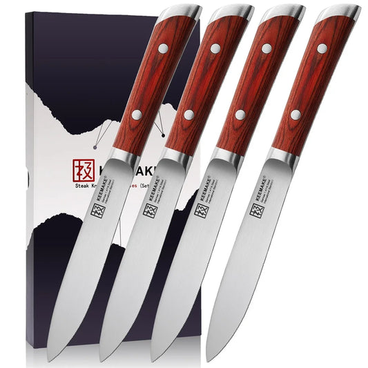 4 Piece Stainless Steel Steak Knife Set Ultra Sharp