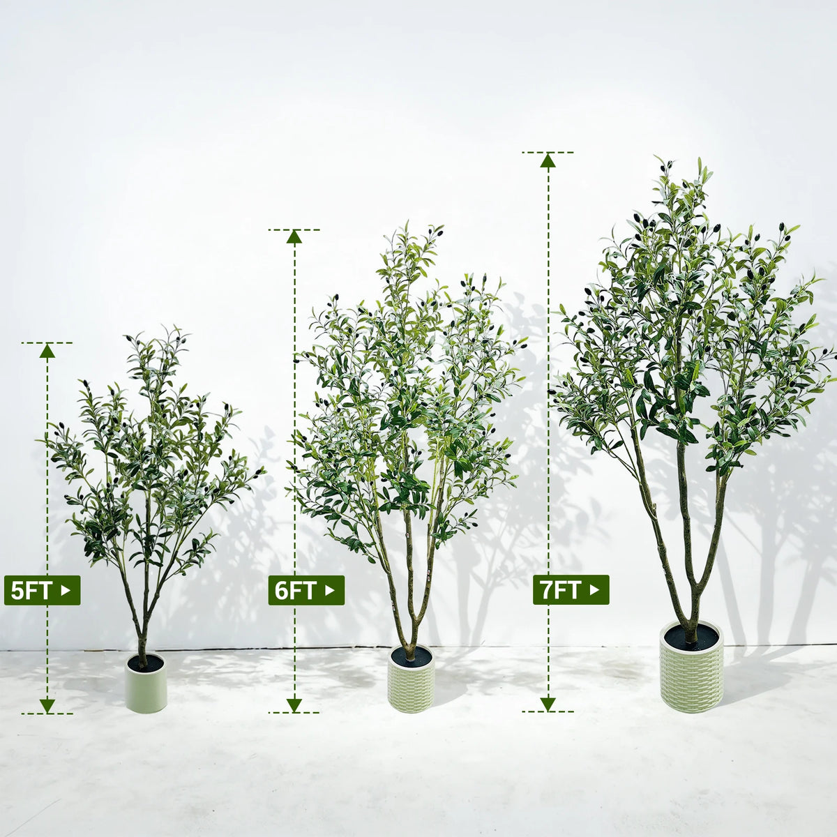 HiMISS Artificial Olive Tree Faux Plant With Realistic Leaves