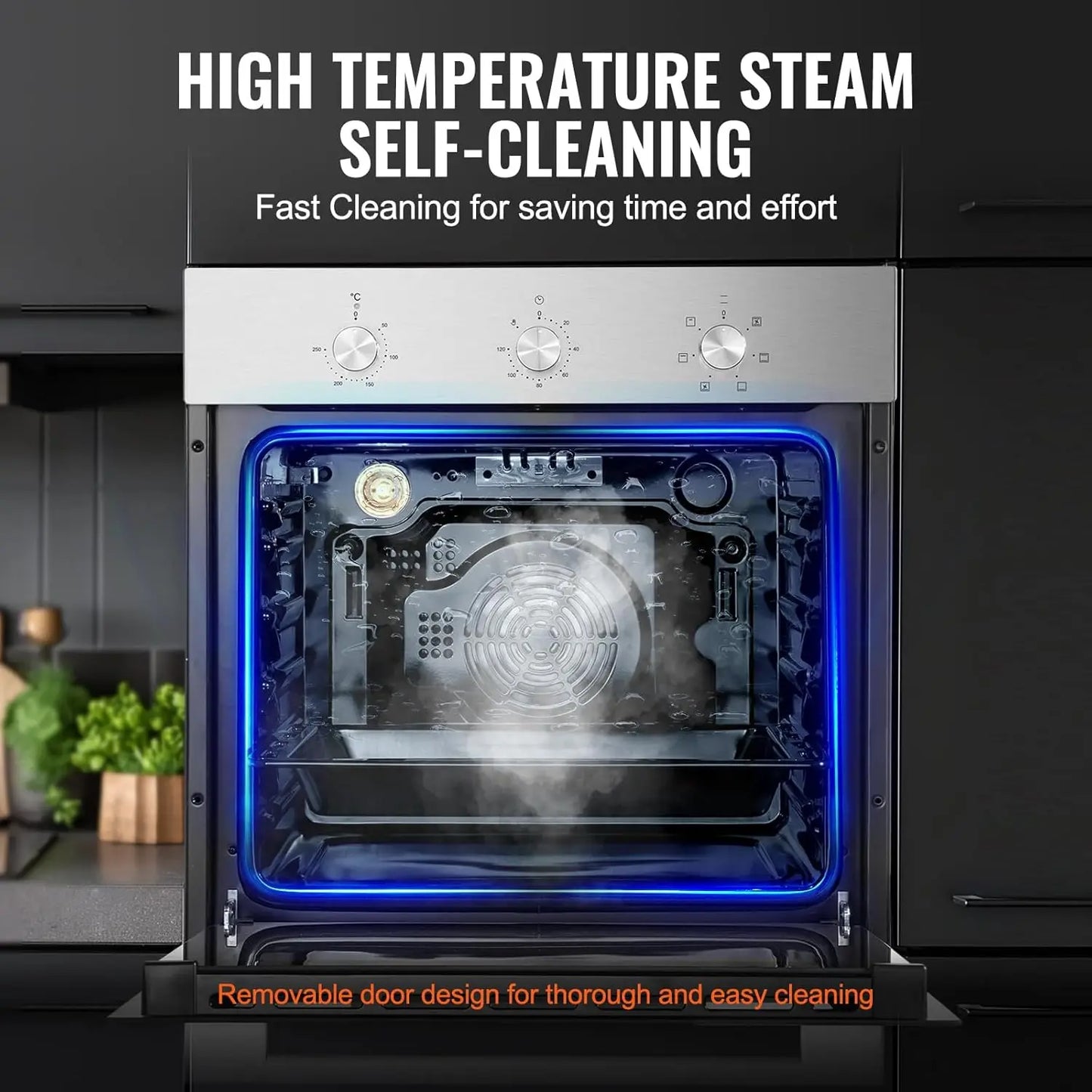 XMSJ Electric Wall Oven With Timer And Built In Convection