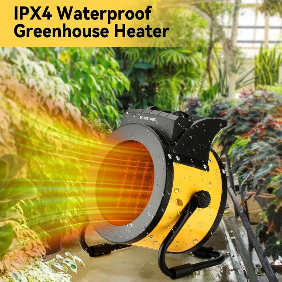 Greenhouse Heater With Thermostat PTC Ceramic Heating And Overheat Protection