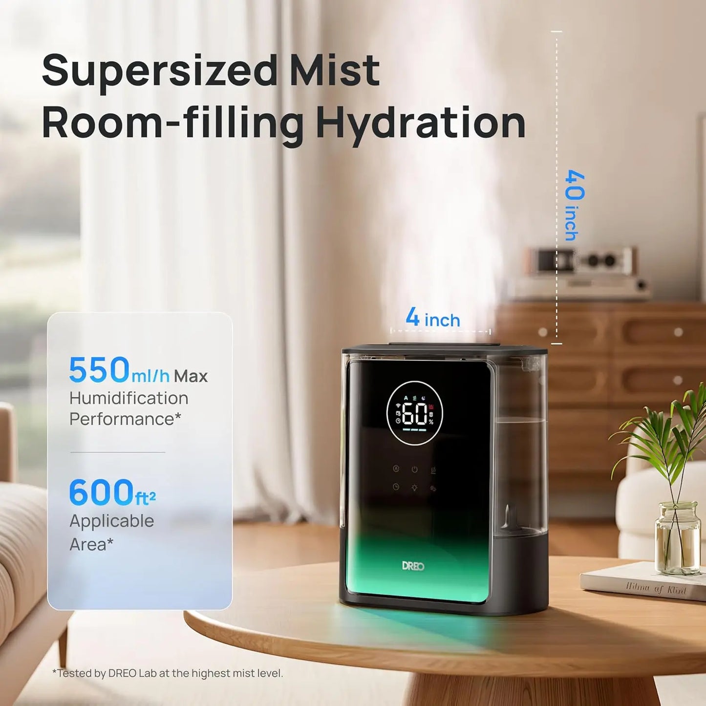 XMSJ 8 Liter Smart Humidifier For Large Rooms With Warm And Cool Mist