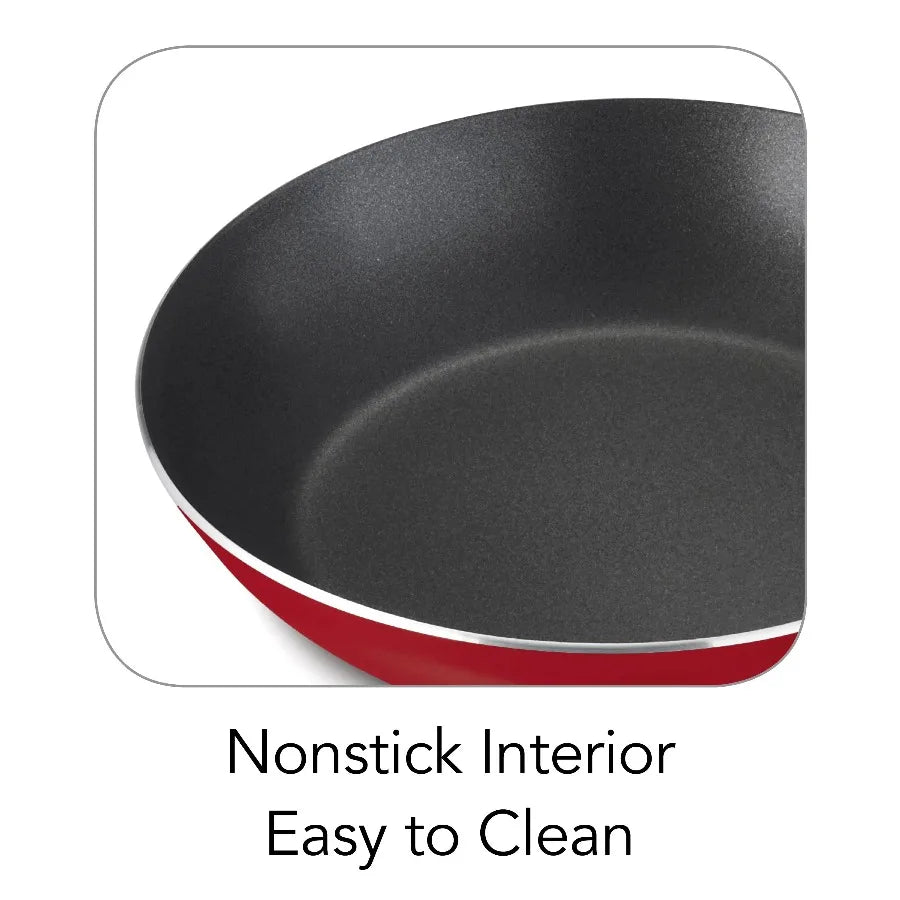 Tramontina Nonstick Cookware Set With Tempered Glass Lids Stackable